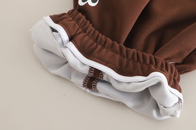 Felpa con cappuccio girocollo e set di 2 vestiti per bambini, primavera e autunno, alla moda, per bambini di un anno_voghion.com
