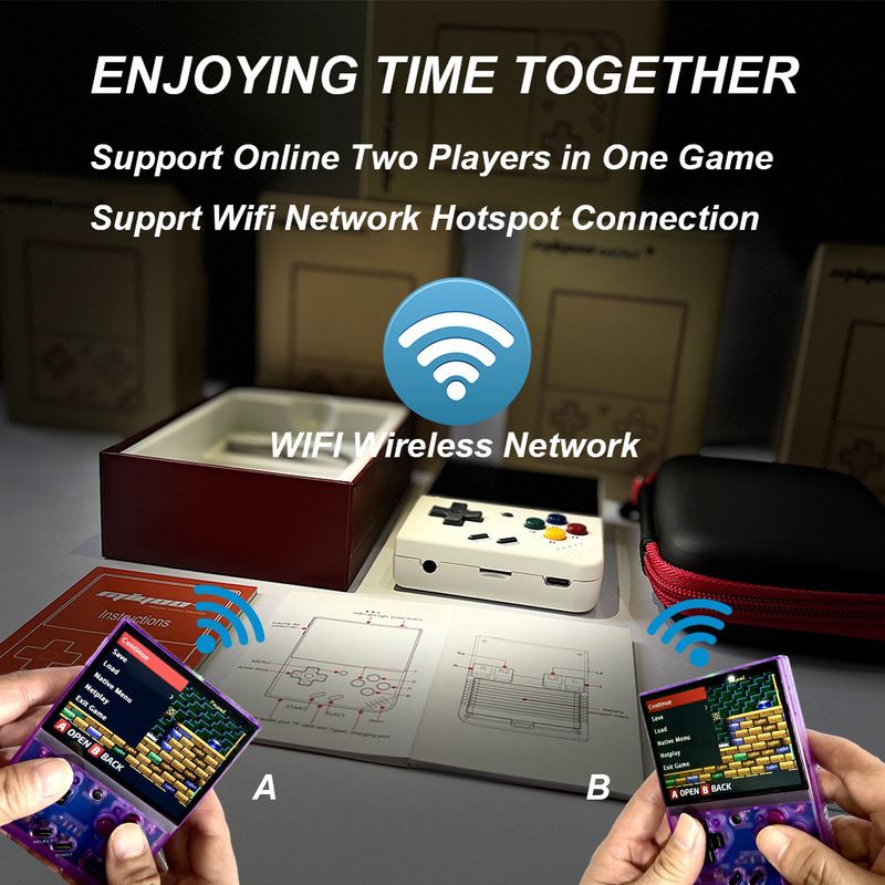 Mini Plus Retro-Handheld-Spielkonsole mit 3,5-Zoll-HD-Bildschirm, 32 GB/64 GB/128 GB/256 GB Speicher, Open-Source-System, WLAN, MP4-Player_voghion.com
