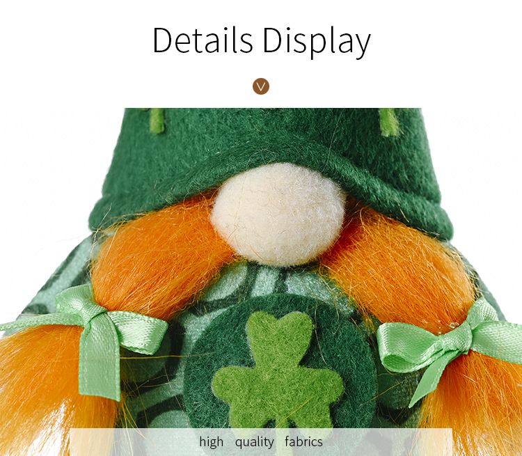 Party Diy Decorations St. Patrick's Day Decorations Irish Festival Decorations Small Figurines Standing Green Leaf Dwarf Ornaments_voghion.com
