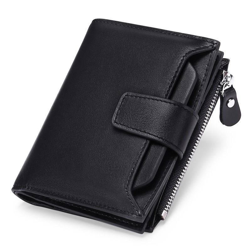 Men's Wallet Short Leather Wallet Top Layer Cowhide Fashion Leisure Wallet Driver's License Wallet_voghion.com
