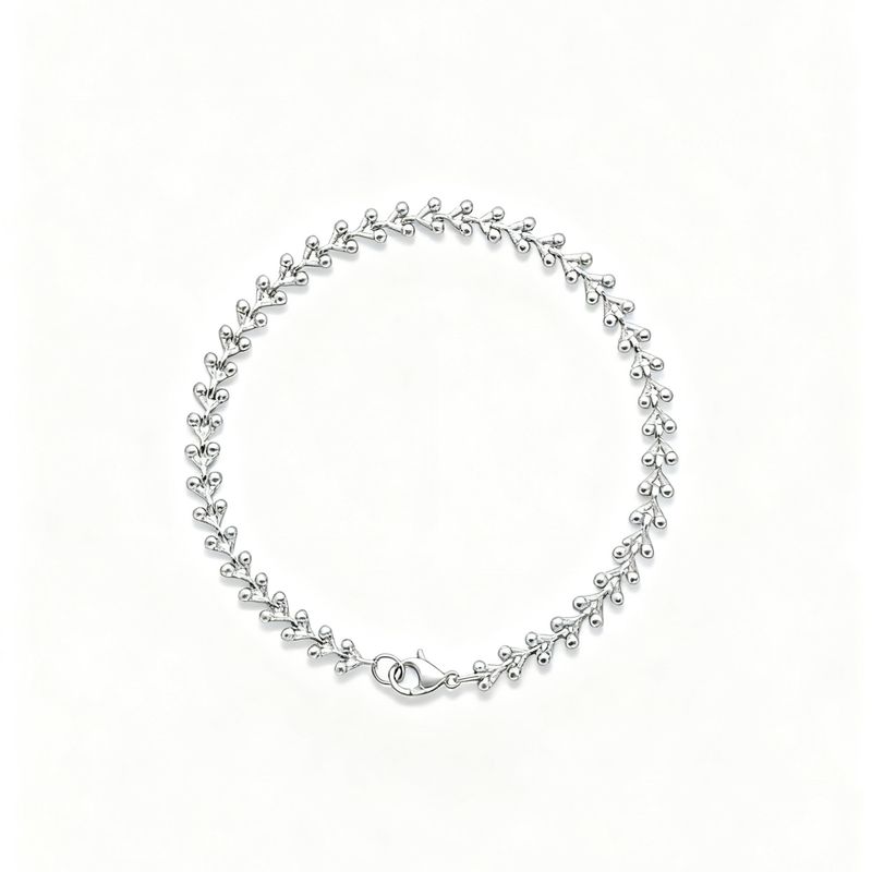 Nuovo bracciale da donna semplice in stile Ins con catena a maglie in acciaio inossidabile_voghion.com