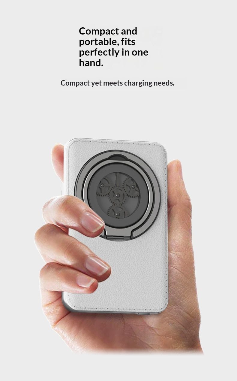 3C Sertifikalı Ultra İnce Alüminyum Alaşımlı Manyetik Kablosuz Bank Döndürülebilir Stand Stres Giderici Hızlı Şarj Özelleştirilebilir_voghion.com