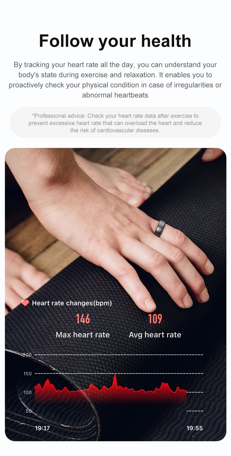 R06 smart ring leichte 7*24H herz rate, schlaf druck, blut sauerstoff überwachung, sport kann ausgestattet mit einem_voghion.com
