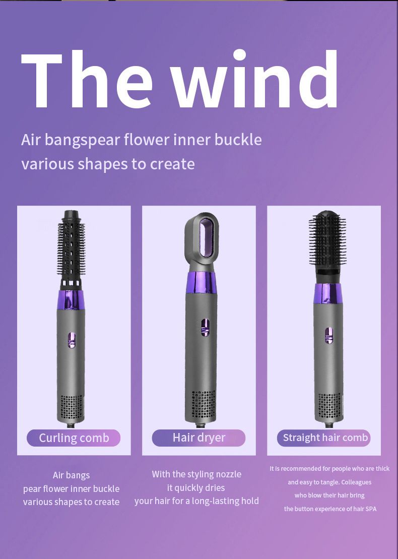 Para viagens e casa, secador de cabelo iônico negativo leve, configurações frias de calor com 3 acessórios_voghion.com