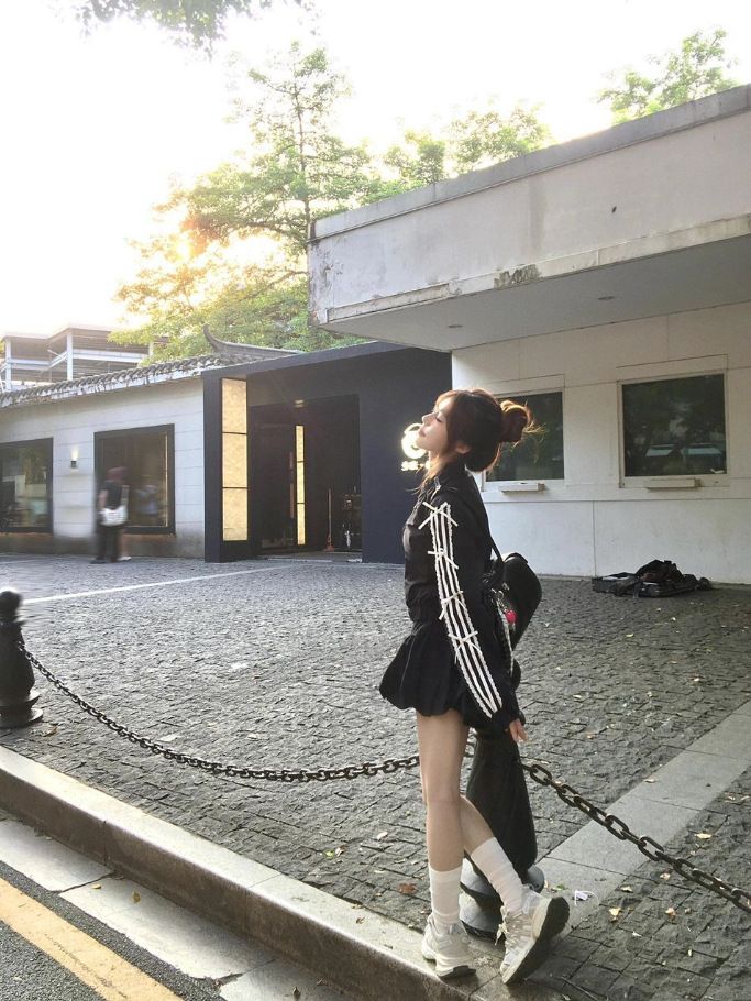 Y2K Lace Bow Casual Jacket Coat For Women High Street Mini Skirt Niche Design Sweet Style Set_voghion.com