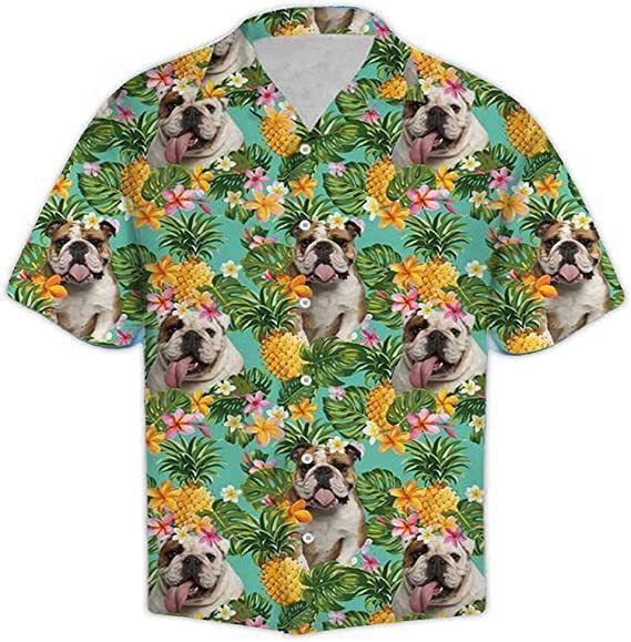 Lockeres Freizeithemd im 3D-Digitaldruck mit Golden Retriever-Motiv im Strandurlaubsstil für Herren_voghion.com