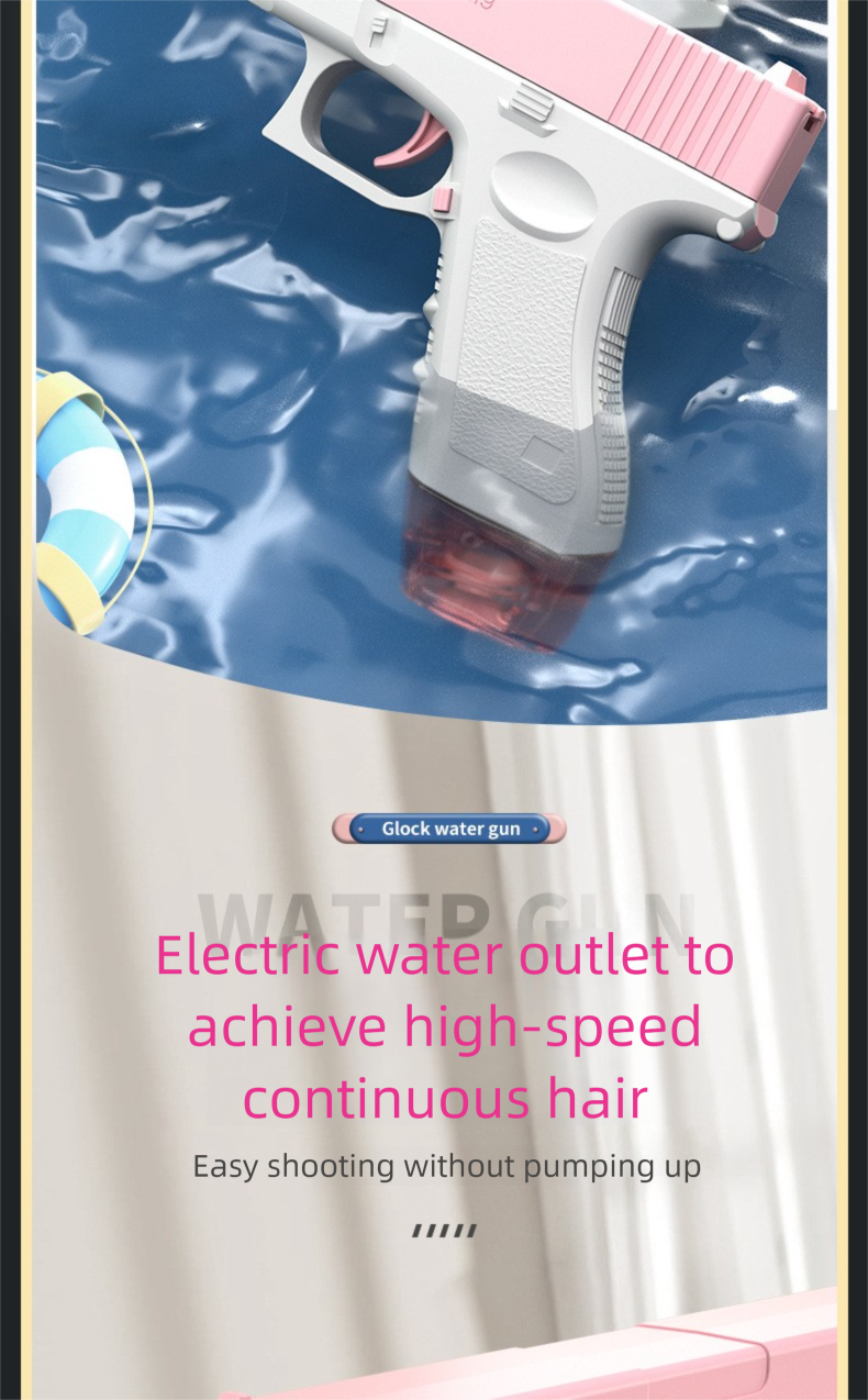 Electric Glock Children's Toy Large Capacity Repeating Water Gun Beach Summer_voghion.com