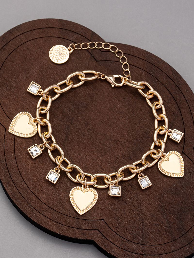 Joias femininas com design personalizado, pulseira com pingente Three Love, joias de mão de alta qualidade_voghion.com
