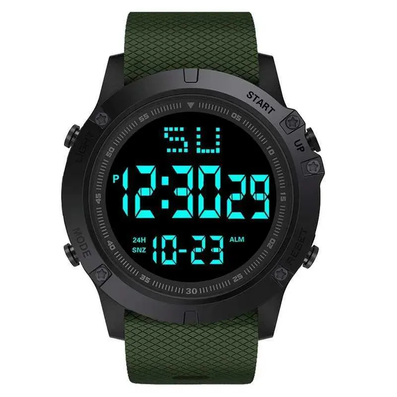 Orologio elettronico da uomo sportivo multifunzione militare impermeabile luminoso LED digitale per bambini con quadrante grande M250731_voghion.com