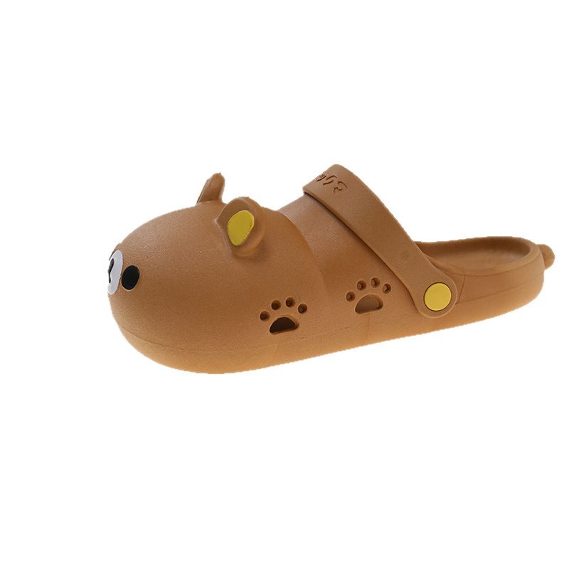 2025 Internet Celebrity Cute Rilakkuma Clog Shoes Versatile Outdoor Soft Sole Big Head Bear Sandals For_voghion.com