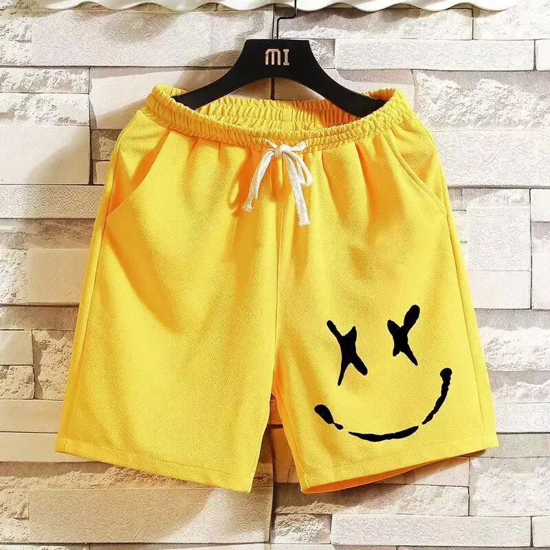 2023 Fashion Men's Cotton Beach Funny Graphics Print Sweat Pant Hip Hop Breathable Sports Casual Shorts Free Shipping_voghion.com