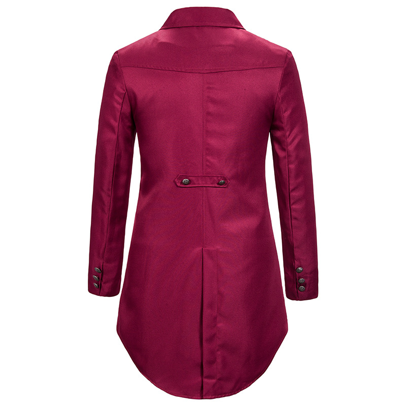 Heren jeugd effen kleur casual smoking toneelkostuum_voghion.com