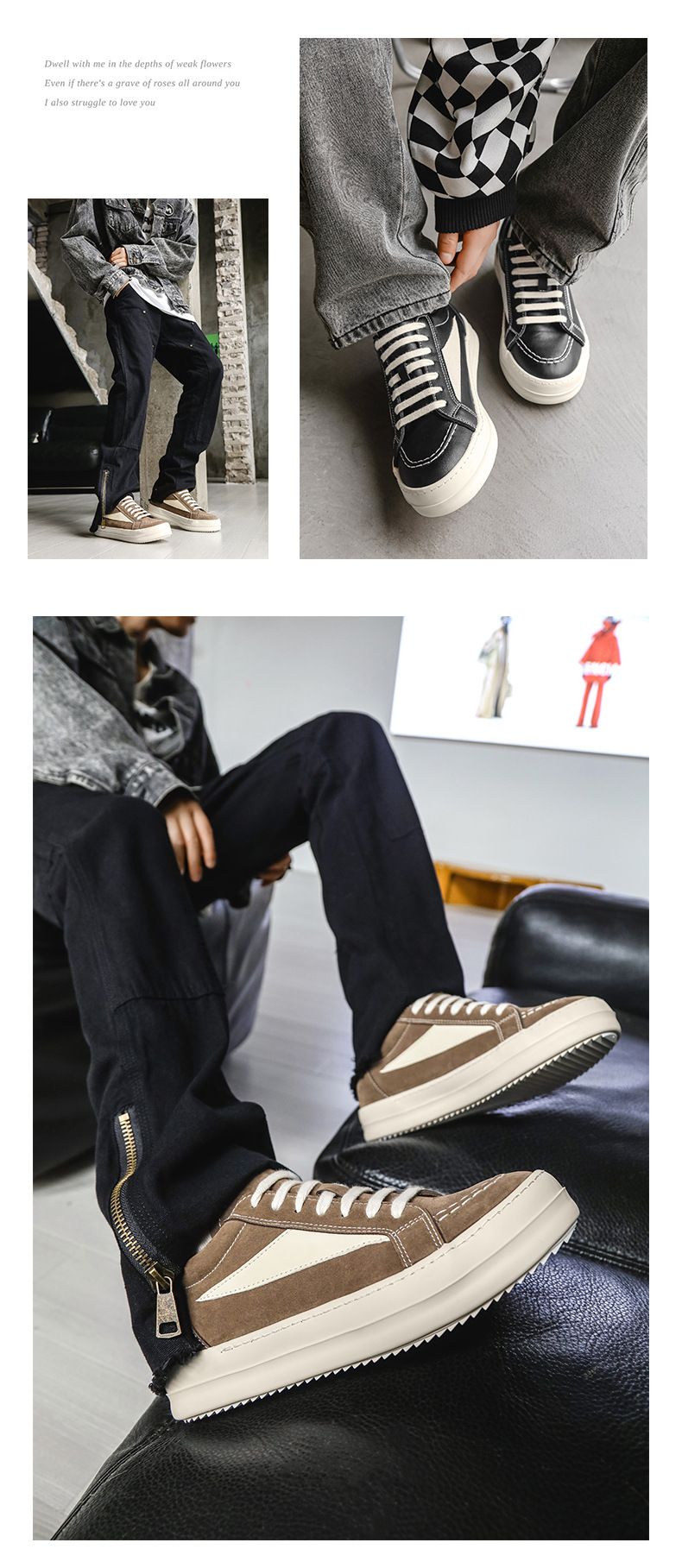 Häreschong Stil Nisch High Street Moud Mark Häreschong Trendy Sport Lieder Villfälteg Casual Turnschong Männer X163_voghion.com