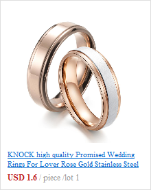 Moda KNOCK Titanio Acciaio Oro Rosa Anti-allergia Liscio Semplice Matrimonio Coppie Anelli Bigiotteria per Uomo o Donna Regalo_voghion.com