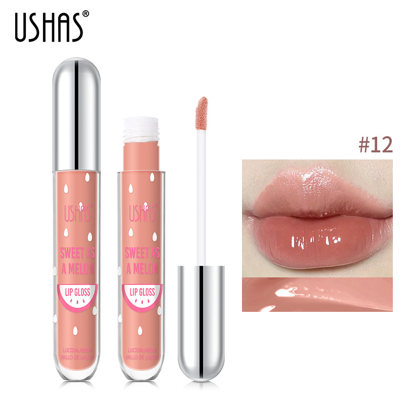 USHAS Moisturizing Lip Oil 12 Color Pearl Shining New Product Brightens Up_voghion.com