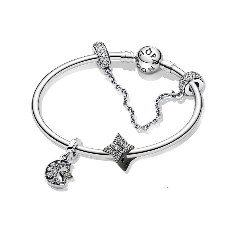 Cadou de argint Ascunde pisica, Legenda Lunii, Brățară Limba Stelei, Set Lanț cu Povești DIY_voghion.com