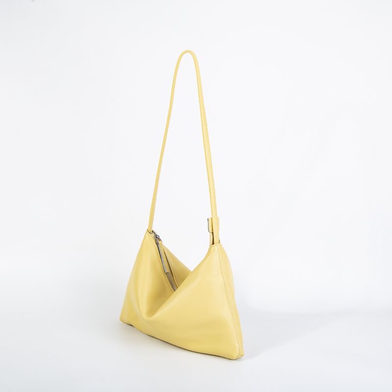 Sac fourre-tout minimaliste en cuir véritable crème, style décontracté, à bandoulière, style coréen, pour femme_voghion.com