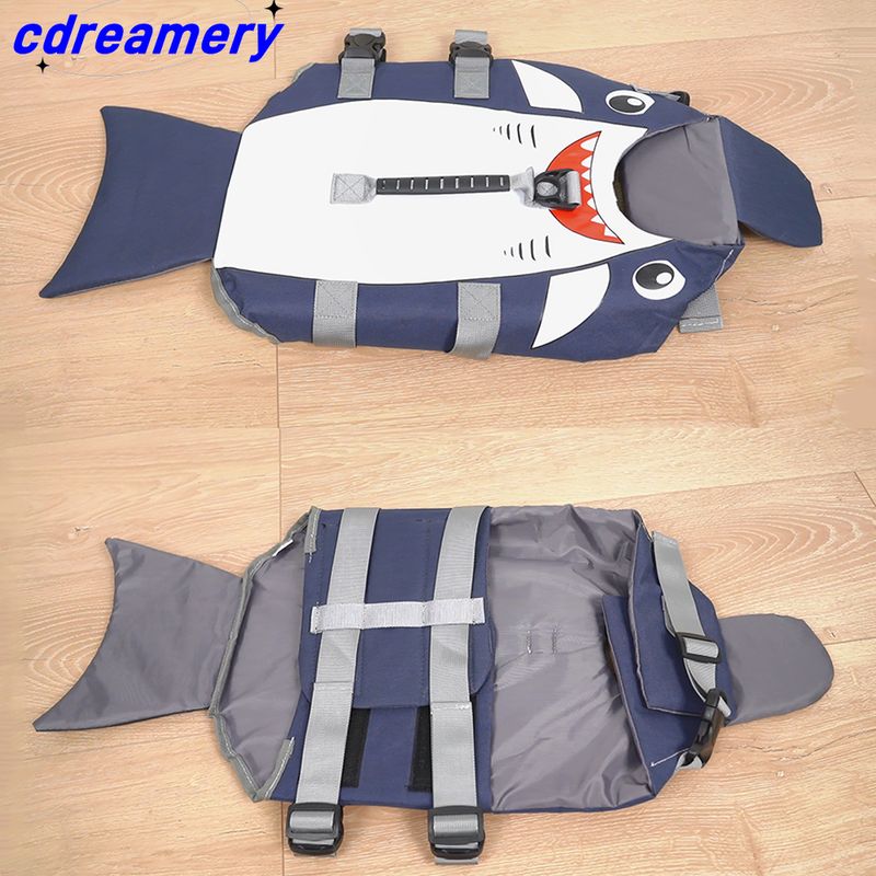 Zomerhaai Huisdier Reddingsvest Drijfvermogen Hondenbadpak Vest Zwemkleding Huisdierjasbenodigdheden_voghion.com