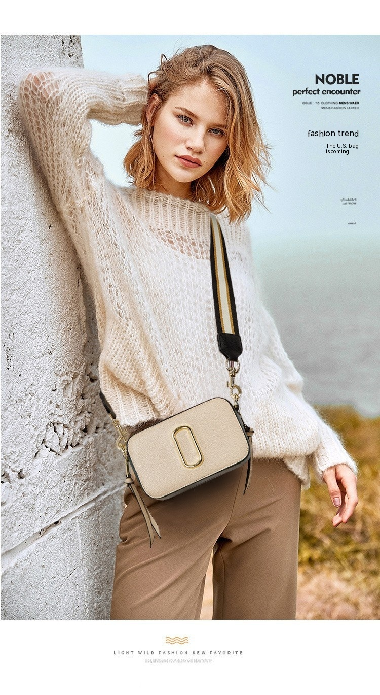 Shoulder Bag 2023 New Niche Design, High-end, Fashionable, Wide Shoulder Strap, Versatile Cross-body Camera Bag_voghion.com