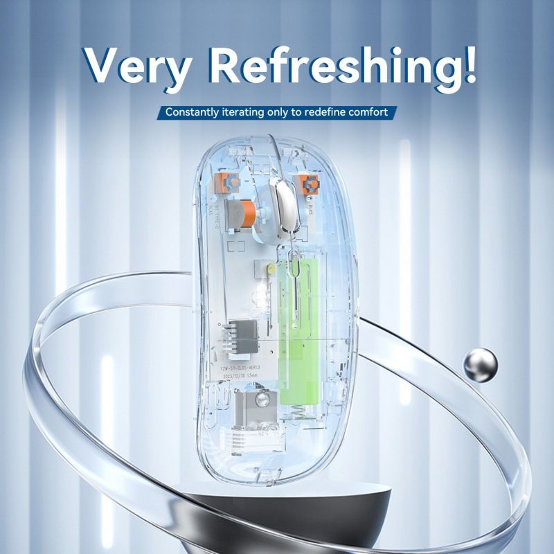 Unbeatable Quality Transparent Dual-mode Mouse, Rechargeable Tablet, Laptop, Desktop Computer, Universal Silent Office Gaming Mouse_voghion.com