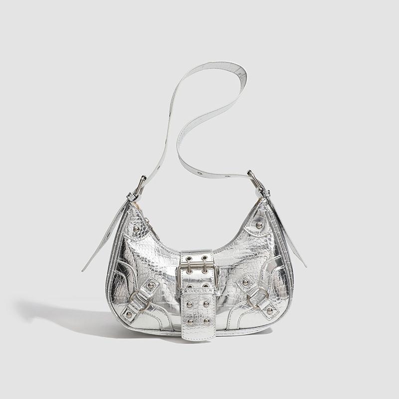 Borsa a tracolla Moon Commuter Shoulder da donna Rivet 2025, nuova e stropicciata, con inserti sottobraccio_voghion.com