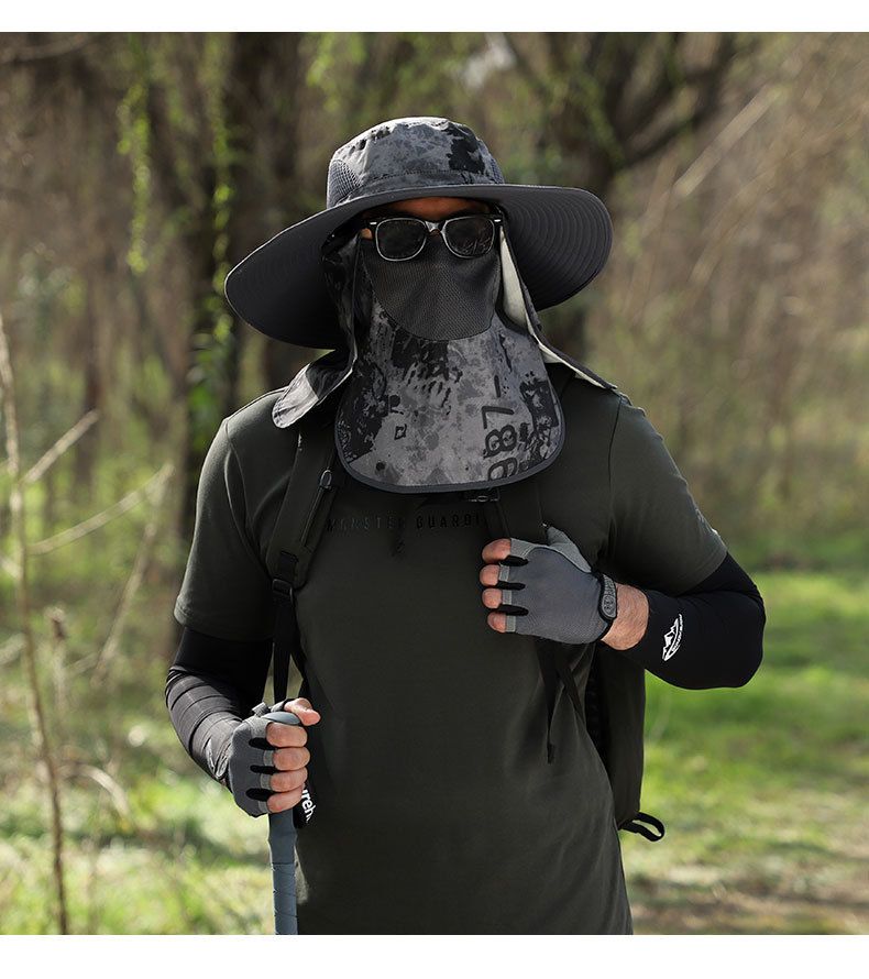 Sonnenhut mit vollem Schutz für Herren – LSF 50+ mit Gesichts- und Nackenschutz – Leichter, mücken- und staubdichter Fischerhut_voghion.com
