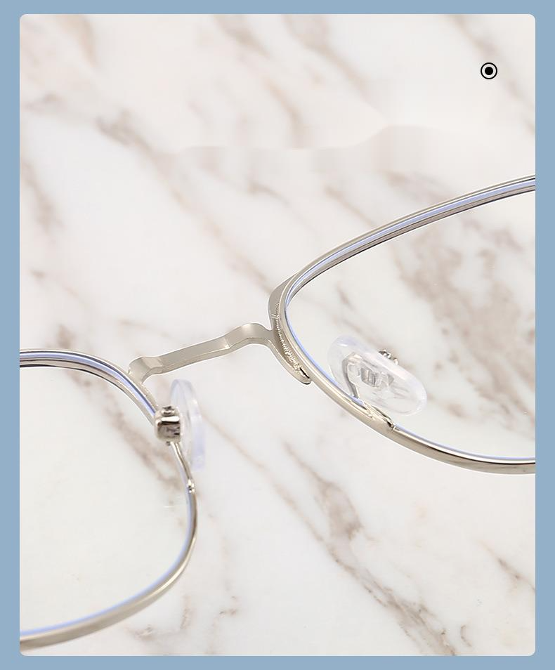 Modische quadratische Unisex-Brille aus Metall für Männer und Frauen für Partys, sanfter schwarzer Augenbrauenrahmen_voghion.com