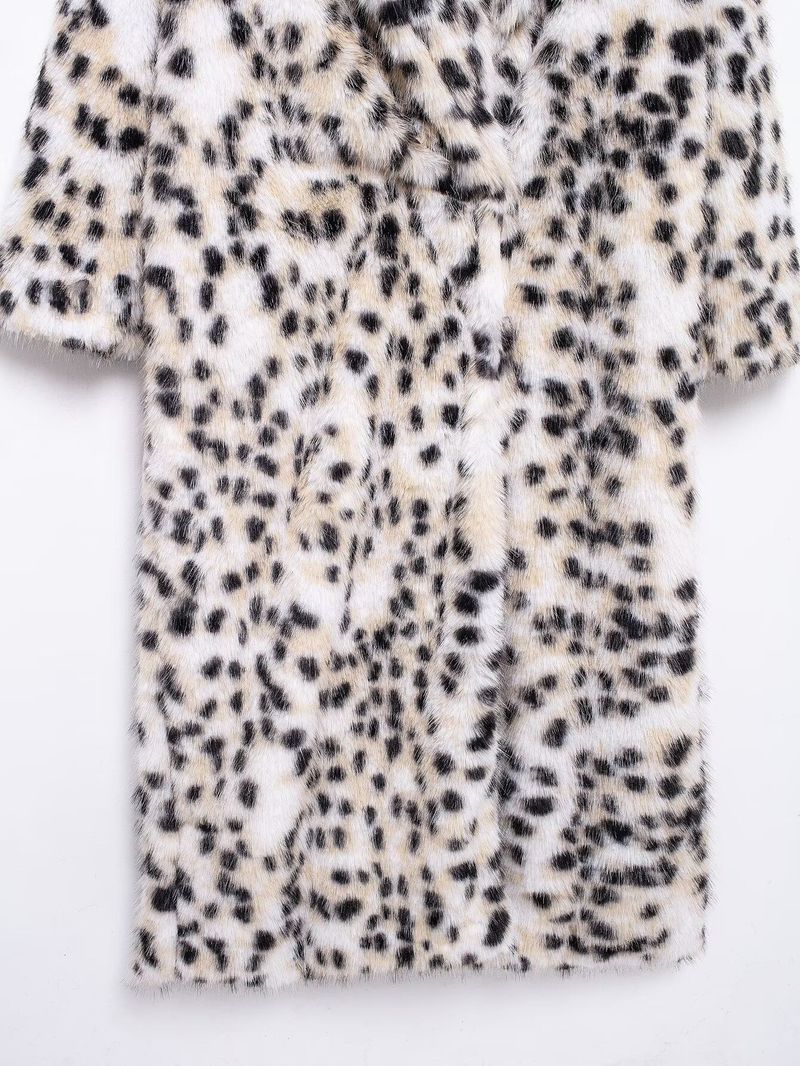 Damen Kunstpelzmantel mit Leopardenmuster, verdickte warme Langarm-Übergrößejacke für den Winter, Streetwear-Mode_voghion.com