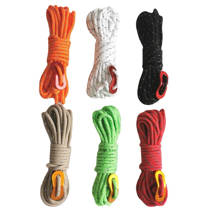 Campeggio all'aperto 4mm Bold Campeggio all'aperto Tenda Corda antivento Fibbia a doppio occhiello Corda per ombrello in lega di alluminio Corda fissa Corda scorrevole Fibbia regolabile_voghion.com