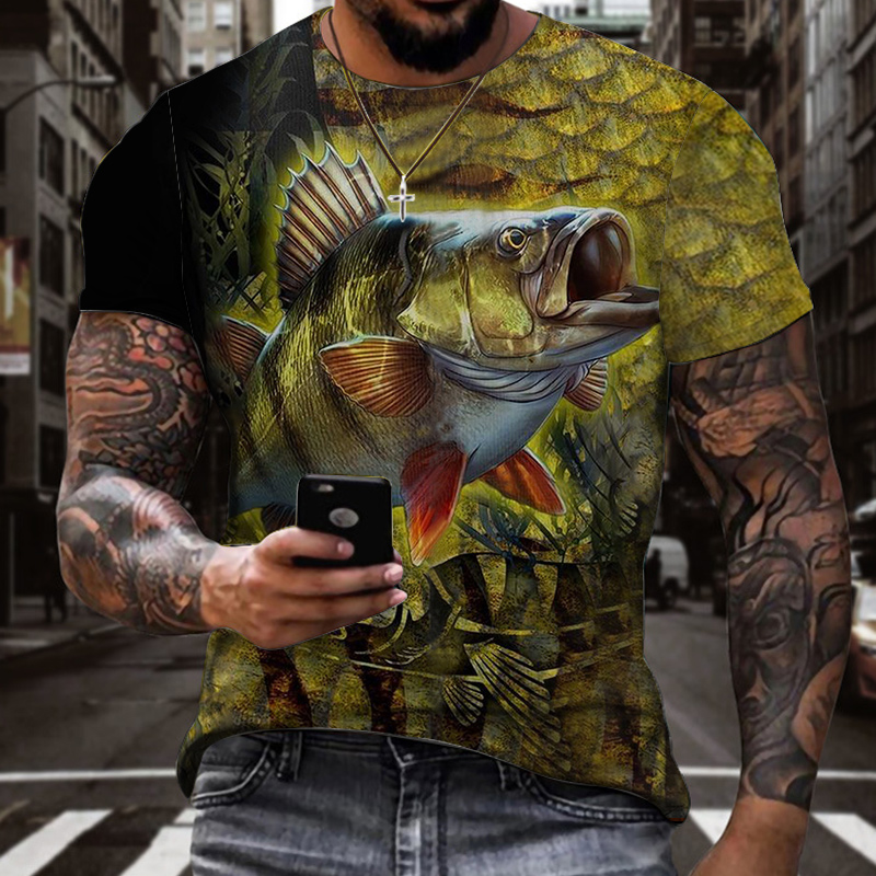 Tricou bărbați Tricou urban 3d Ocazional Gri amuzant Tricou vintage Tricou imprimat cu mânecă scurtă Punk Rock_voghion.com