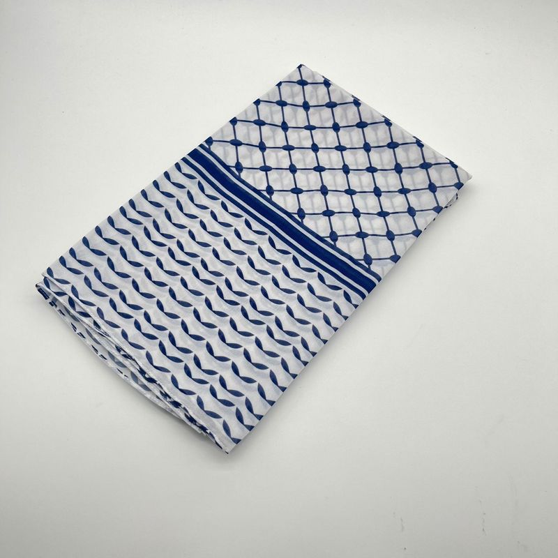 2024 Keffiyeh Hijab Arab Printed Chiffon Scarf Dubai Türkiye Popular Headband_voghion.com