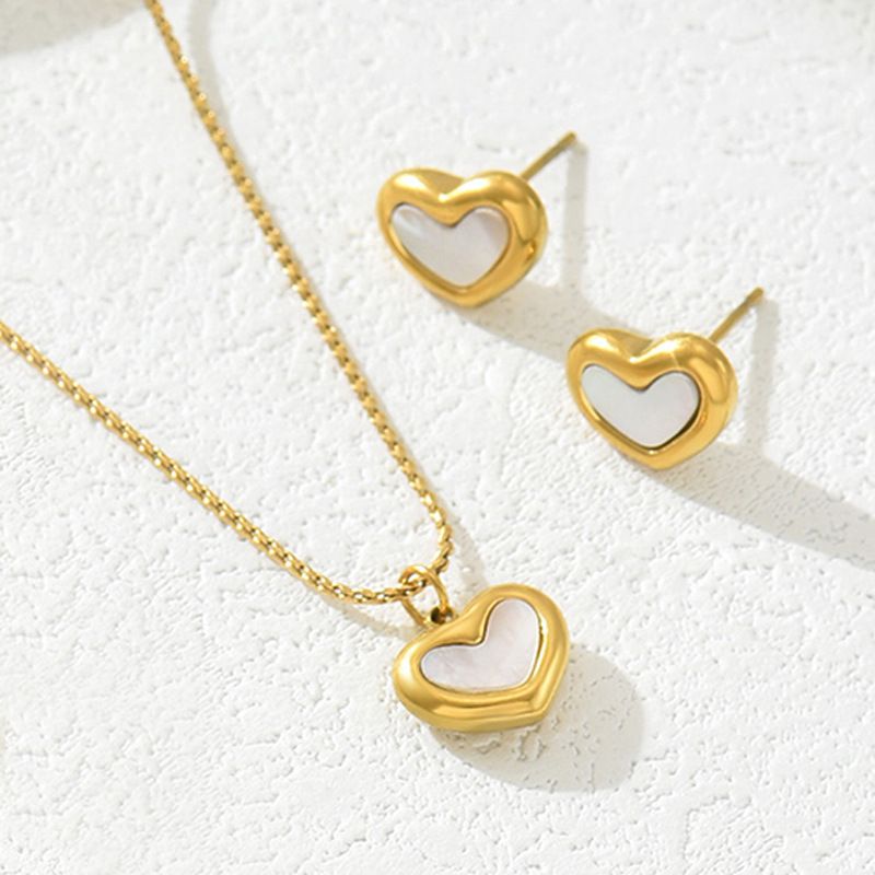 Süße Anzeige frische Korea Version Armband Halskette Ohrring Set, Perlmutt Weizen Ohr Design Armband, Iche Liebe_voghion.com