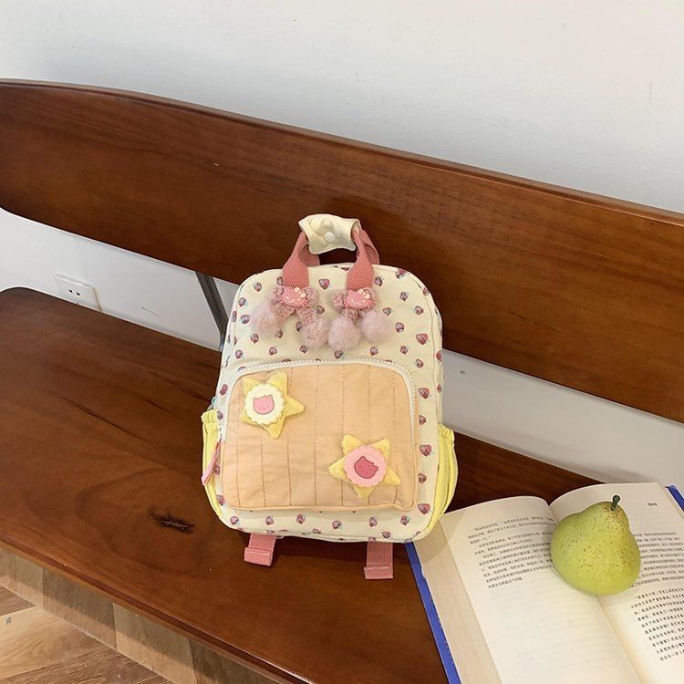 2025 Neie mëllen Dopamin Meedercher léiwe klenge Rucksack, Kanner Äerdbier Cartoon Stär Clash Faarf Mini Rucksack_voghion.com