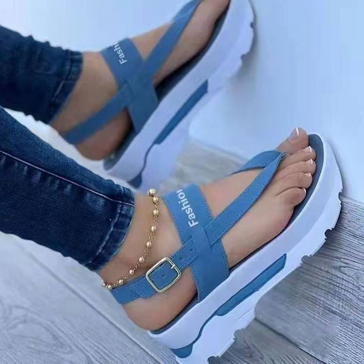 2024 Sommer Neue Plus Size Wedge Toe Strap Dicke Sohle Outdoor Römische Sandalen Für Frauen_voghion.com