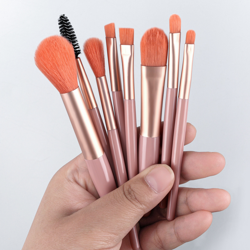 8PCS-13PCS make-up pinsel set lidschatten grundlegende weibliche make-up pinsel lidschatten wange rote pulver gemischt schönheit weiche_voghion.com