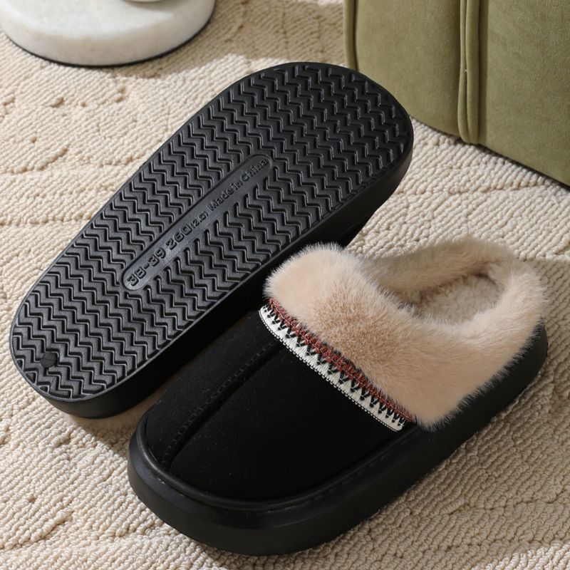 Pantofole soffici autunno e inverno pantofole spesse in cotone per esterni pantofole calde spesse in peluche per la casa_voghion.com