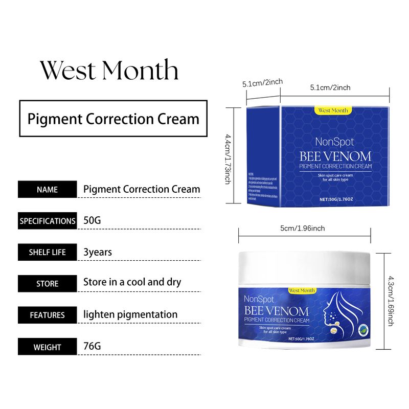 West&MonthBee Venom Body Care Cream, Daily Gentle Moisturizing Skin Moisturizing Massage Care Cream_voghion.com