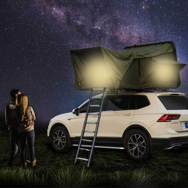 Portable Folding Aluminium Telescopic Ladder Non-Slip Extension Telescoping Ladder With Hooks Roof Top Tent And Roof Rack Use_voghion.com