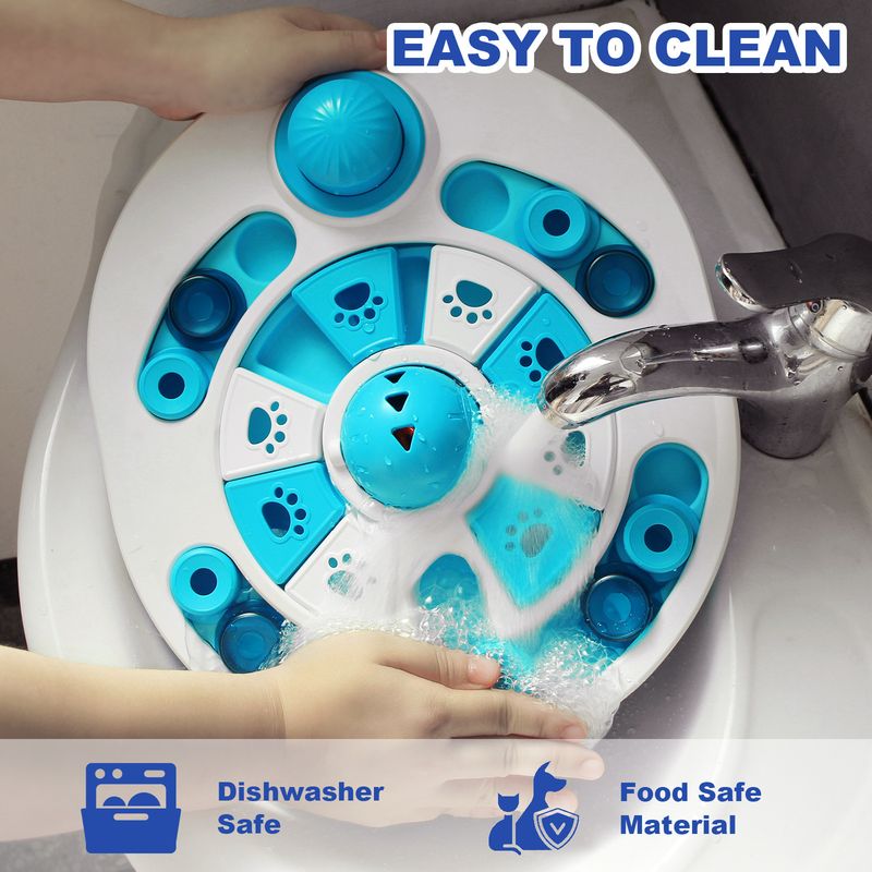 Puzzle Dispensing Ball Hide Food Toy Cat Dog Boredom Relief Artifact Sniffing Mat Training Intelligence Slow Feeder Dish_voghion.com