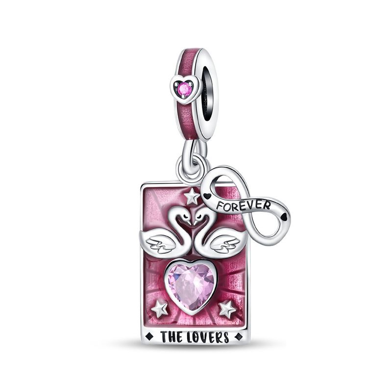 Gioielli da donna, ciondolo a forma di stella dei tarocchi, luna e clessidra, perline fai da te, accessori per gioielli, bracciale in argento placcato in rame_voghion.com