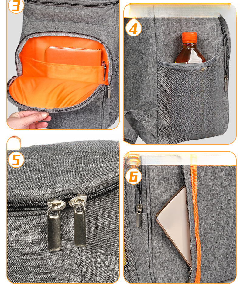 Lente en zomer nieuwe isolatie grote capaciteit outdoor picknick rugzak Oxford doek houdt koude schouder thermische tas modieuze honderd_voghion.com