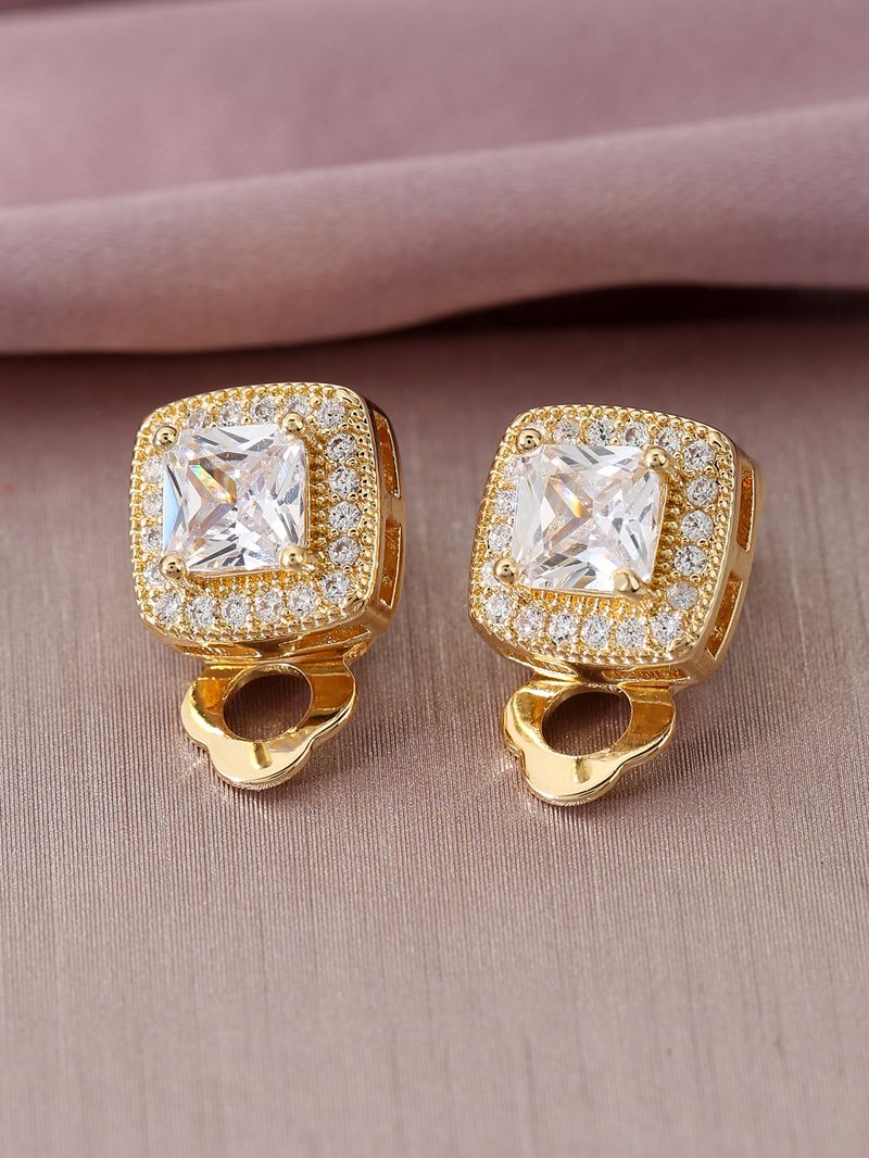 Earrings Fashionable And High End Moissanite Earrings, Niche And Versatile, Elegant Temperament Ear Clips, Light Luxury, No Piercing Ear Clips_voghion.com