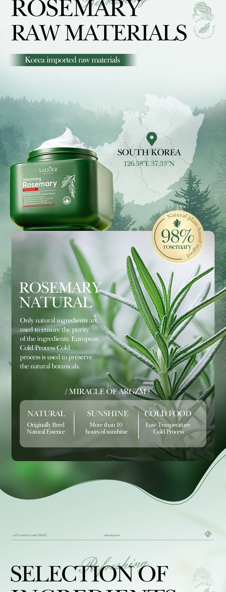 SADOER Rosmarin Reparierende und Nährende Haarmaske und Spülung 500 ml_voghion.com