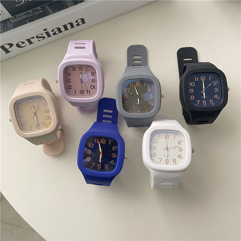 Internet Celebrity Square For Women, Ins Style, College Style Quartz Watch, Student Niche Simple Korean Version_voghion.com