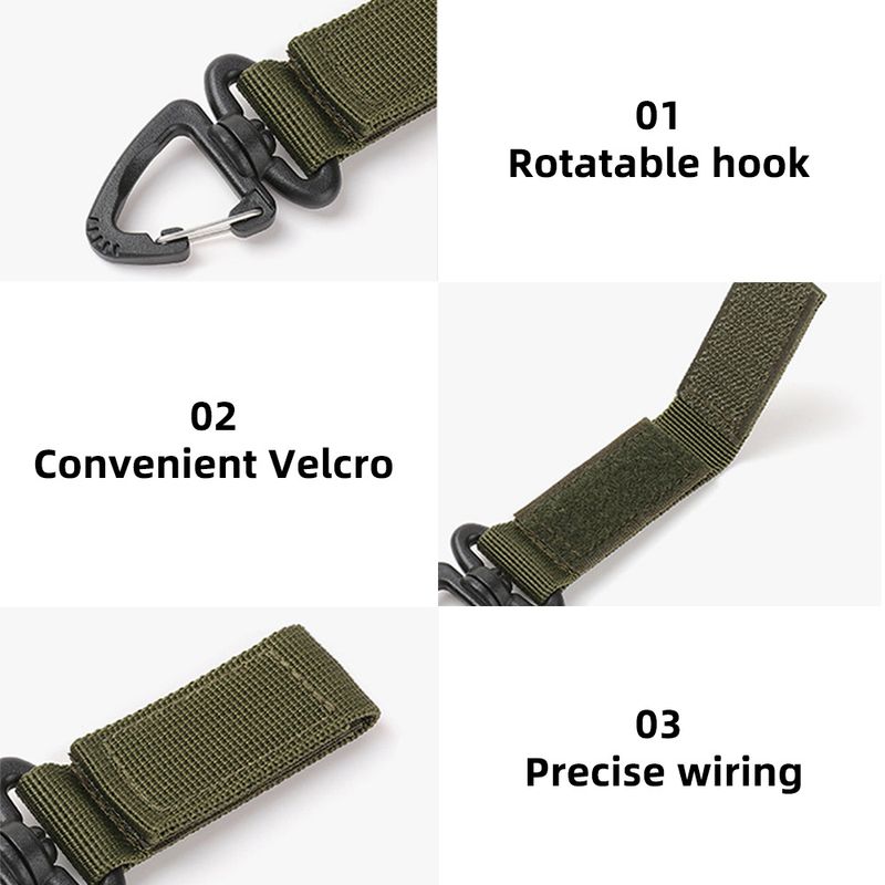 HOT Outdoor Nylon Molle Tactical Backpack Carabiner Key Hook Webbing System Belt Buckle Hanging Camping Climbing Accessories_voghion.com