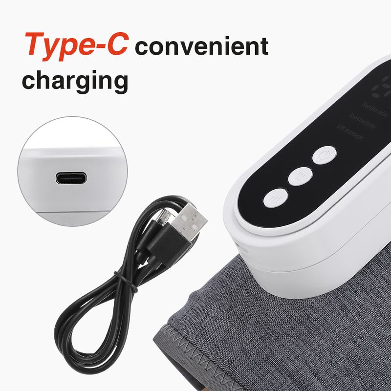 1 pāris elektrisko kāju masieru 360° pilna pārklājuma augšstilba kalibra spiediena masāžas gaisa spilvenu mīcīšana apsildāma pēdu muskuļu relaksācija_voghion.com