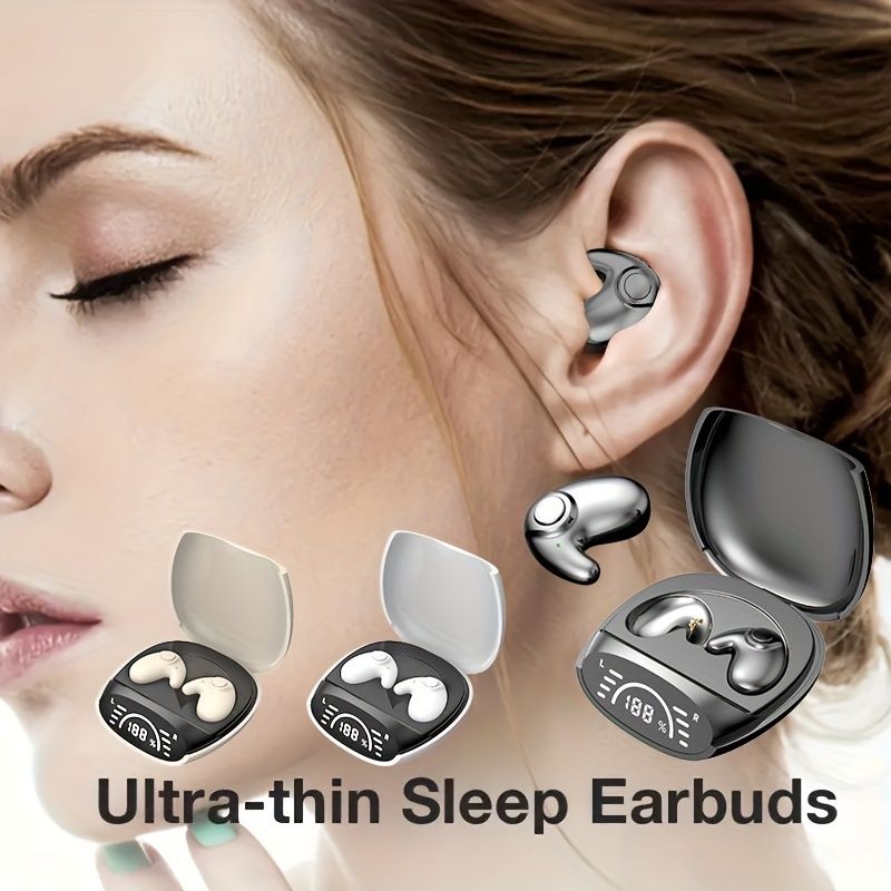 Trådlösa hörlurar, Ultratunn Stealth Bass, Låg latens Dual Microphone Noise Reduction Sports Hörlurar IOS Android_voghion.com