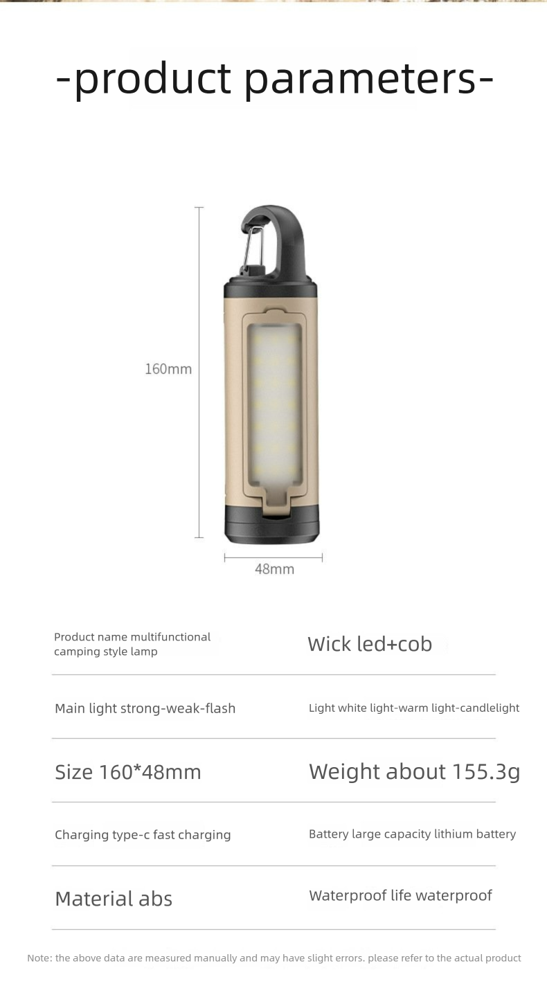New Multifunctional Foldable Three-leaf Outdoor Camping With Hook LED Tent Light_voghion.com