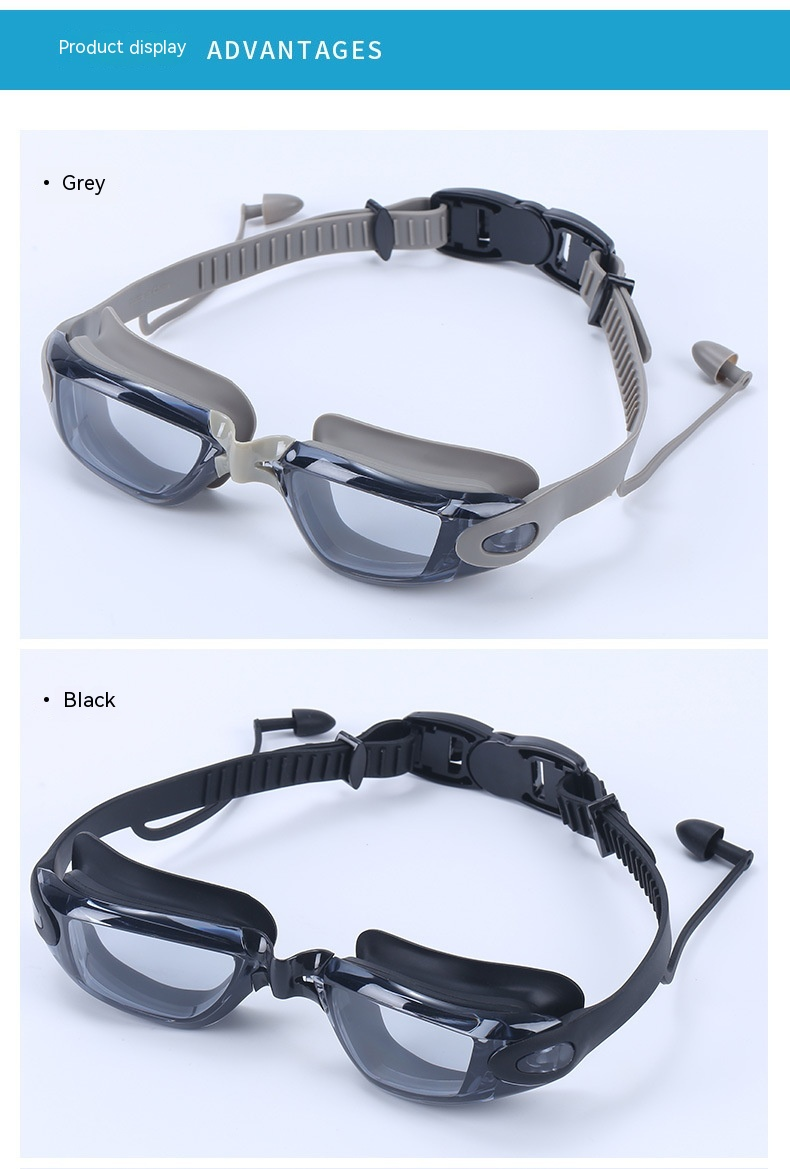 Adult Anti Fog Silicone Flat Light Swimming Goggles High-definition Field of View Waterproof Fashionable and Trendy Swimming Goggles for Men and Women_voghion.com