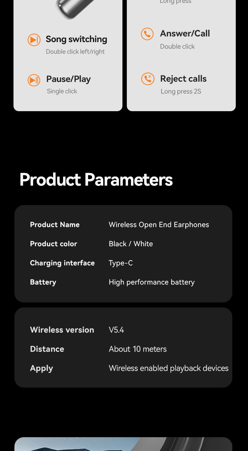 Rui Ge 2025 Nouveaux écouteurs Bluetooth sans fil de bonne qualité sonore supra-auriculaires confortables pour un port prolongé, non intra-auriculaires, pour le sport_voghion.com